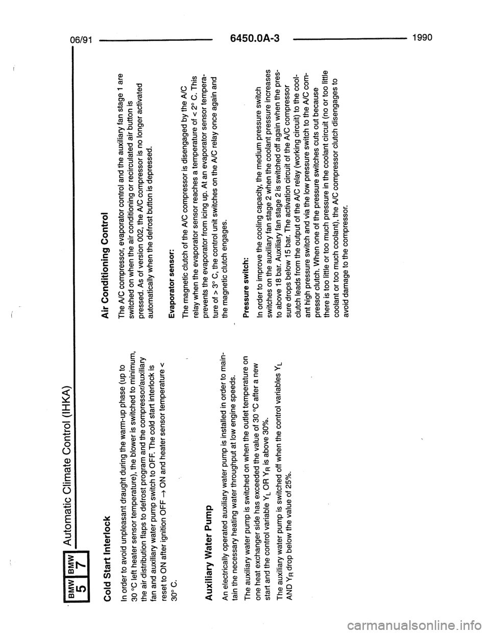 BMW 7 SERIES 1988 E32 Electrical Troubleshooting Manual 