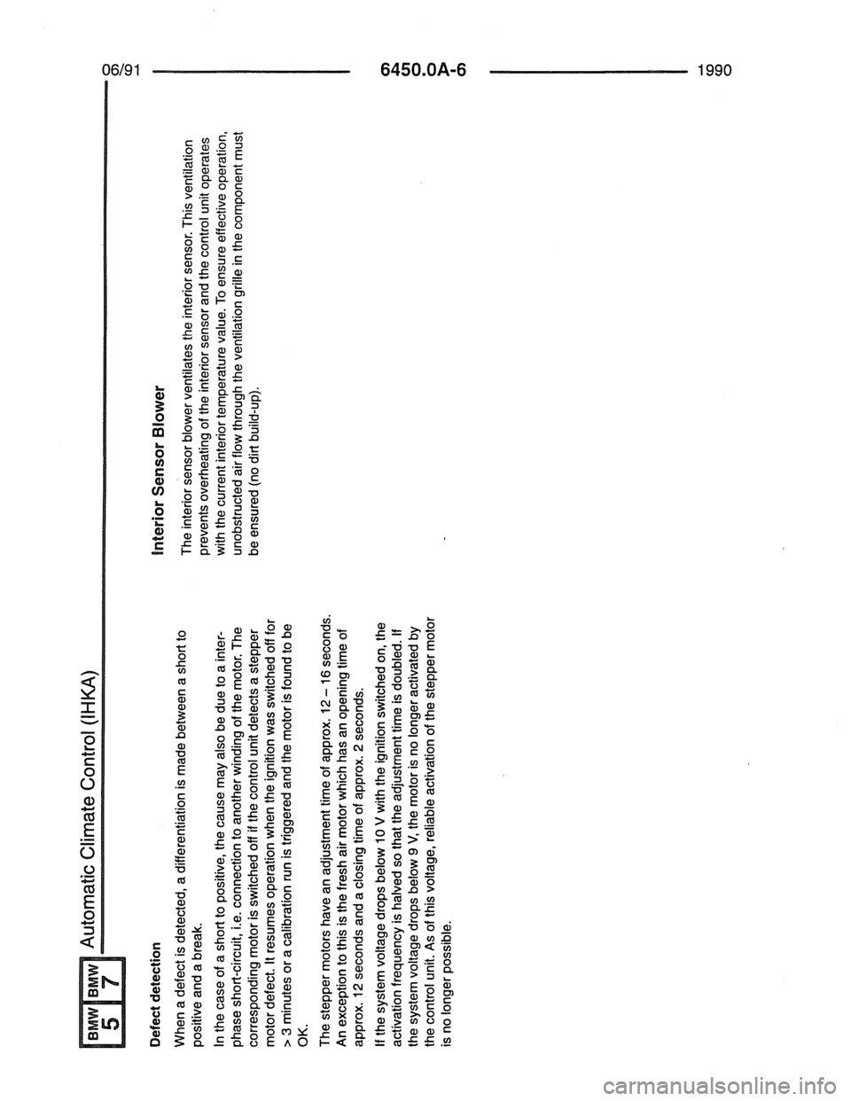 BMW 7 SERIES 1988 E32 Electrical Troubleshooting Manual 