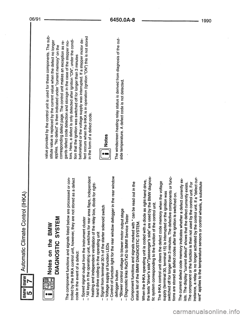 BMW 7 SERIES 1988 E32 Electrical Troubleshooting Manual 