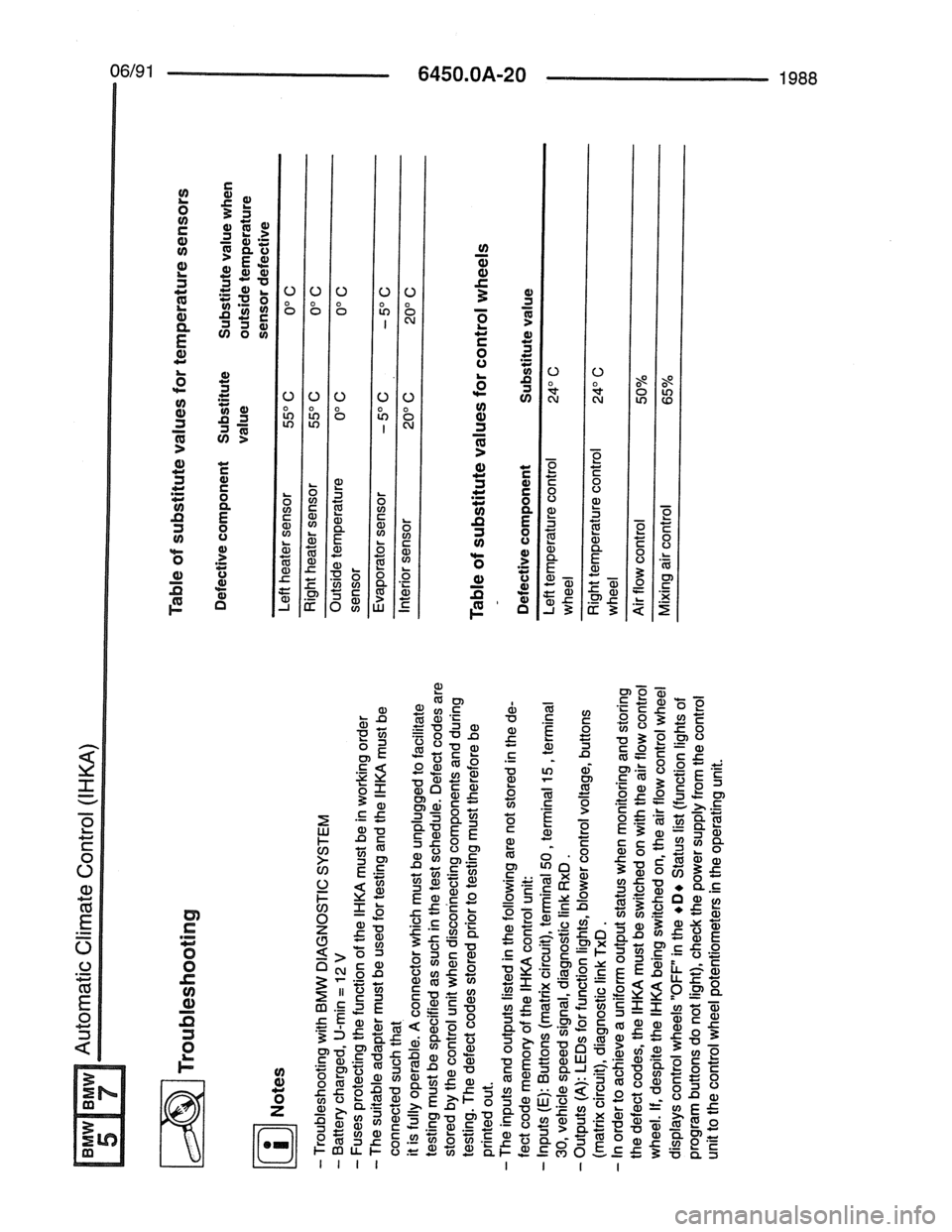 BMW 7 SERIES 1988 E32 Electrical Troubleshooting Manual 