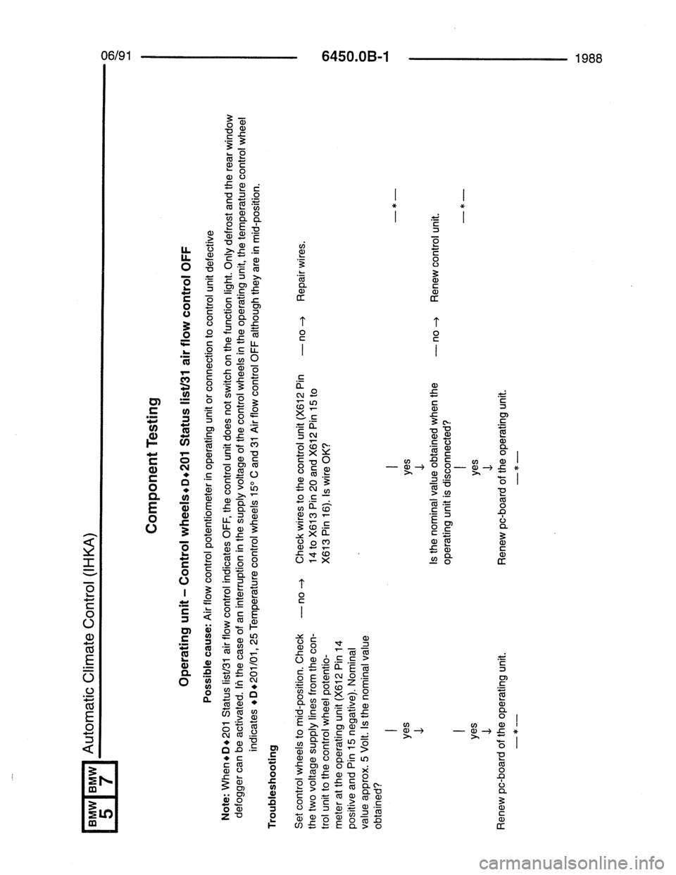 BMW 7 SERIES 1988 E32 Electrical Troubleshooting Manual 