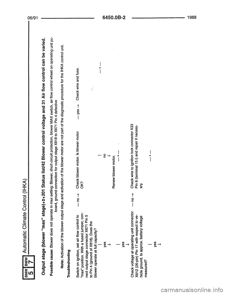 BMW 7 SERIES 1988 E32 Electrical Troubleshooting Manual 