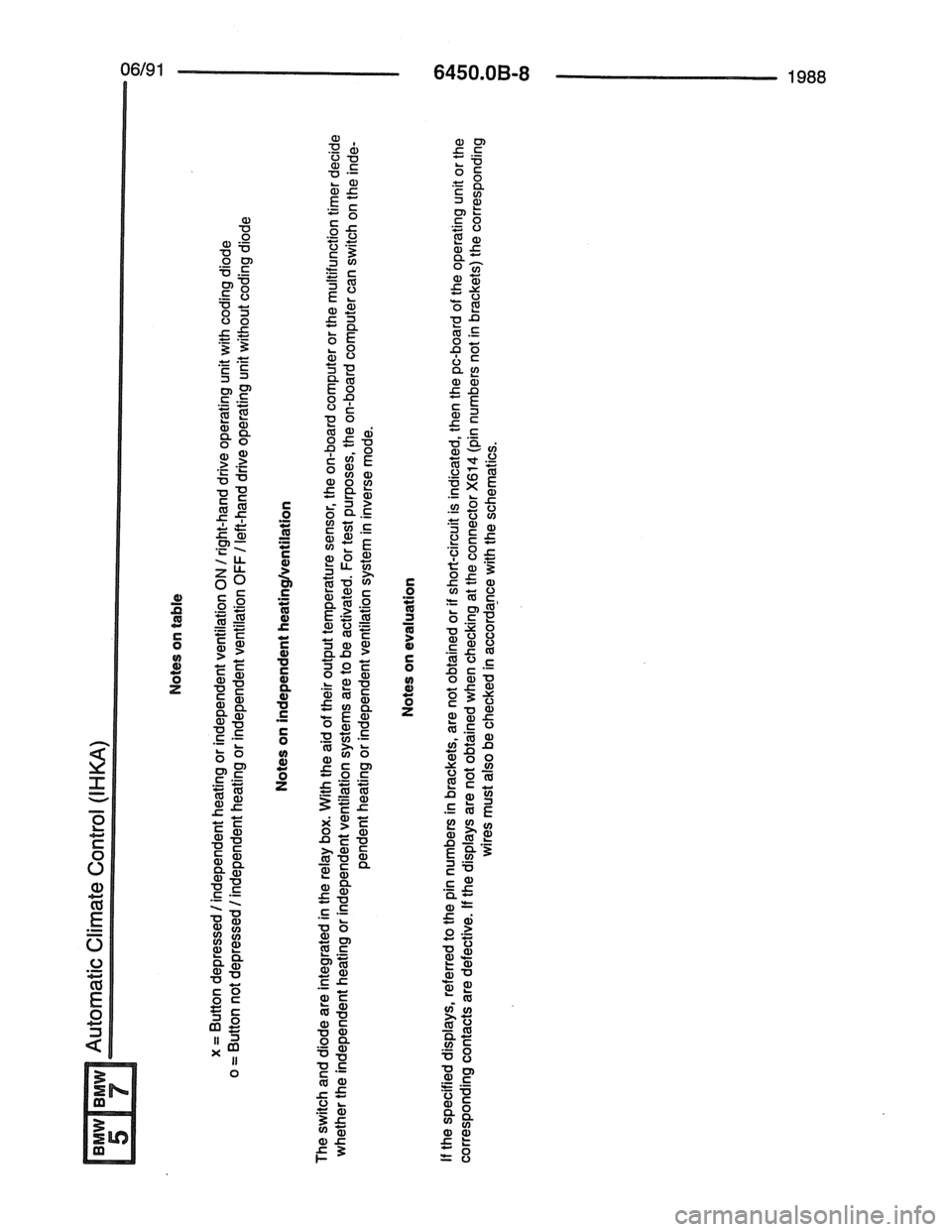 BMW 7 SERIES 1988 E32 Electrical Troubleshooting Manual 