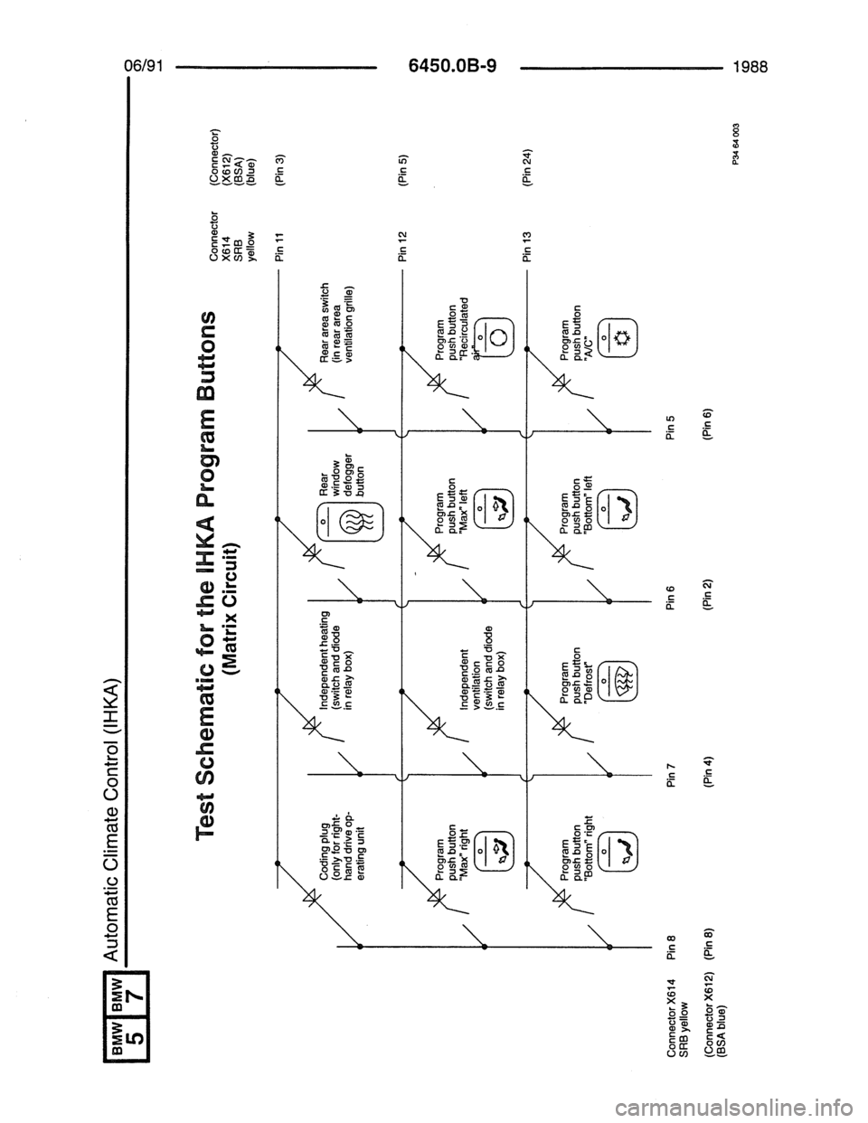 BMW 7 SERIES 1988 E32 Electrical Troubleshooting Manual 