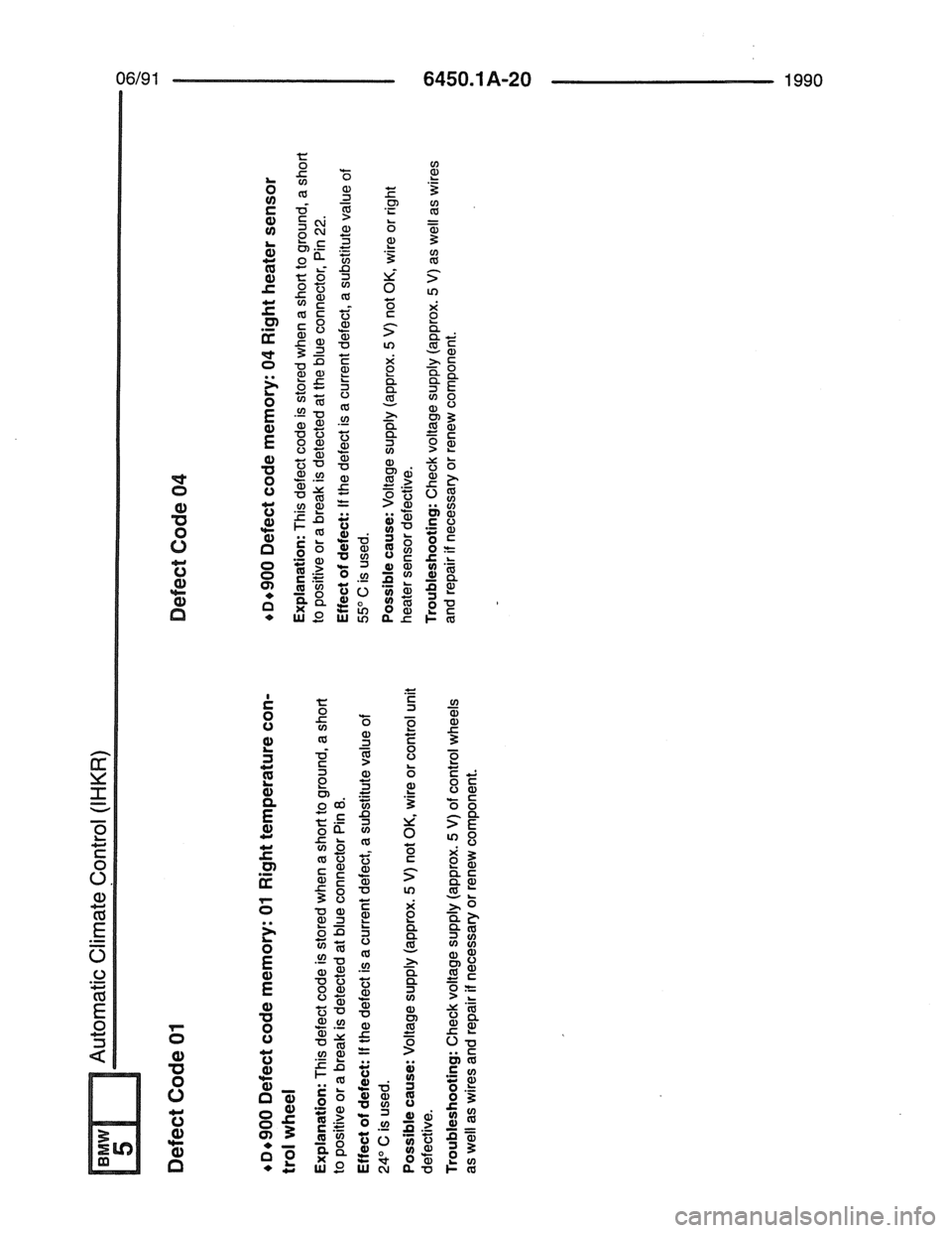 BMW 7 SERIES 1988 E32 Electrical Troubleshooting Manual 