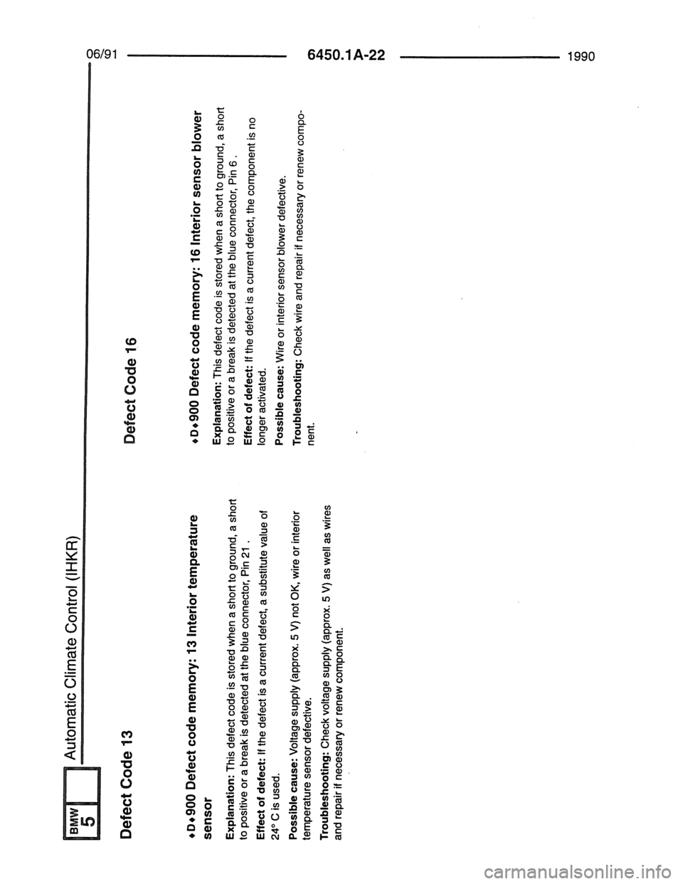 BMW 7 SERIES 1988 E32 Electrical Troubleshooting Manual 