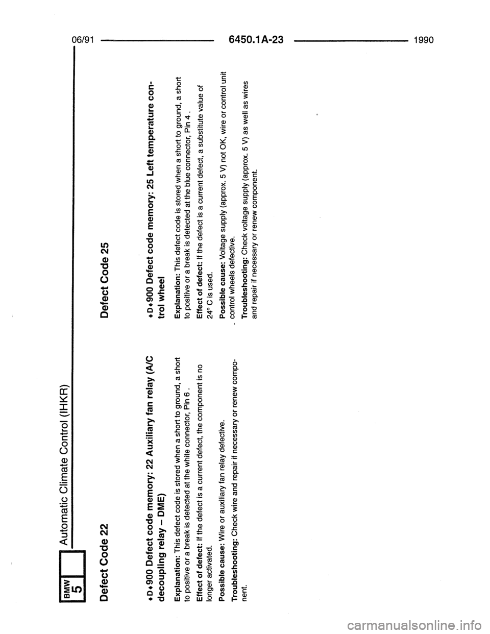 BMW 7 SERIES 1988 E32 Electrical Troubleshooting Manual 