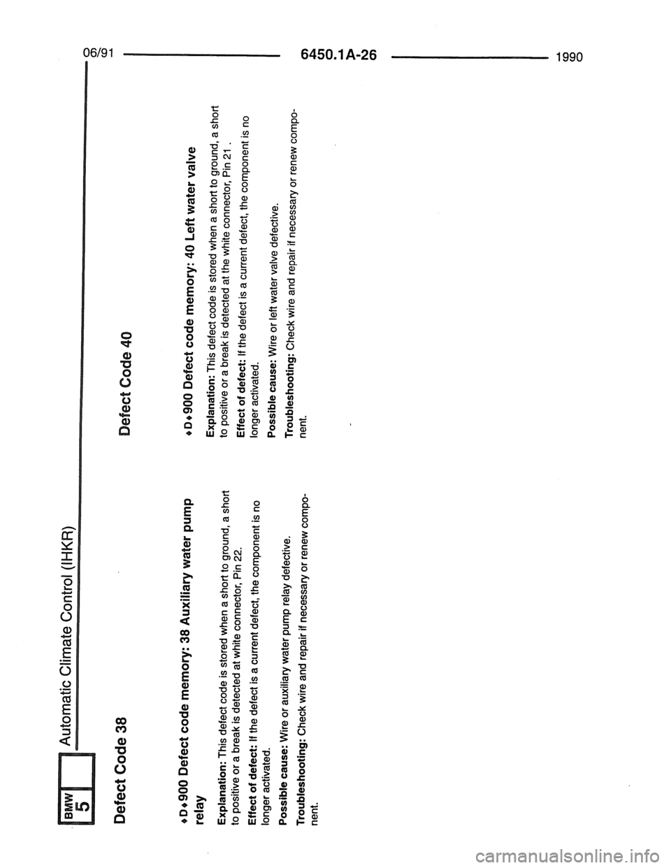 BMW 7 SERIES 1988 E32 Electrical Troubleshooting Manual 