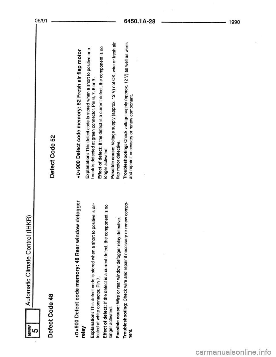 BMW 7 SERIES 1988 E32 Electrical Troubleshooting Manual 