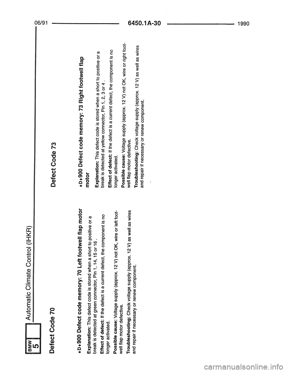 BMW 7 SERIES 1988 E32 Electrical Troubleshooting Manual 