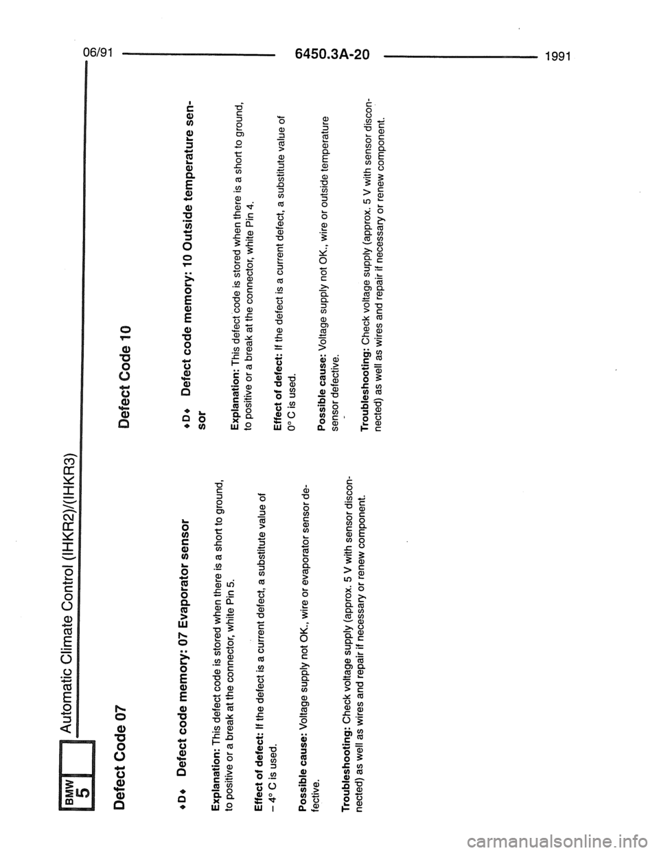 BMW 7 SERIES 1988 E32 Electrical Troubleshooting Manual 