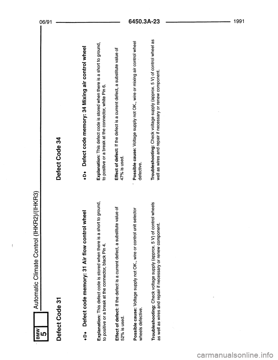 BMW 7 SERIES 1988 E32 Electrical Troubleshooting Manual 