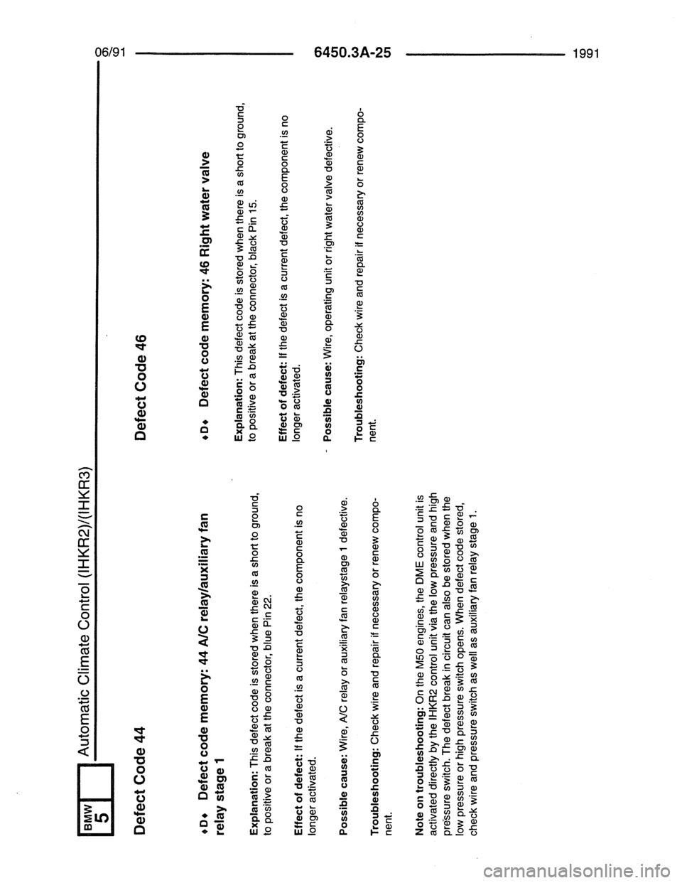 BMW 7 SERIES 1988 E32 Electrical Troubleshooting Manual 