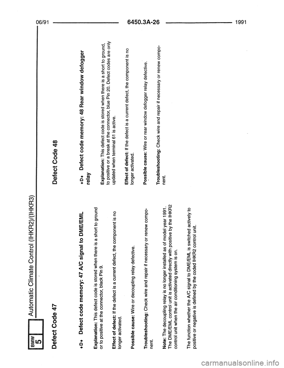 BMW 7 SERIES 1988 E32 Electrical Troubleshooting Manual 