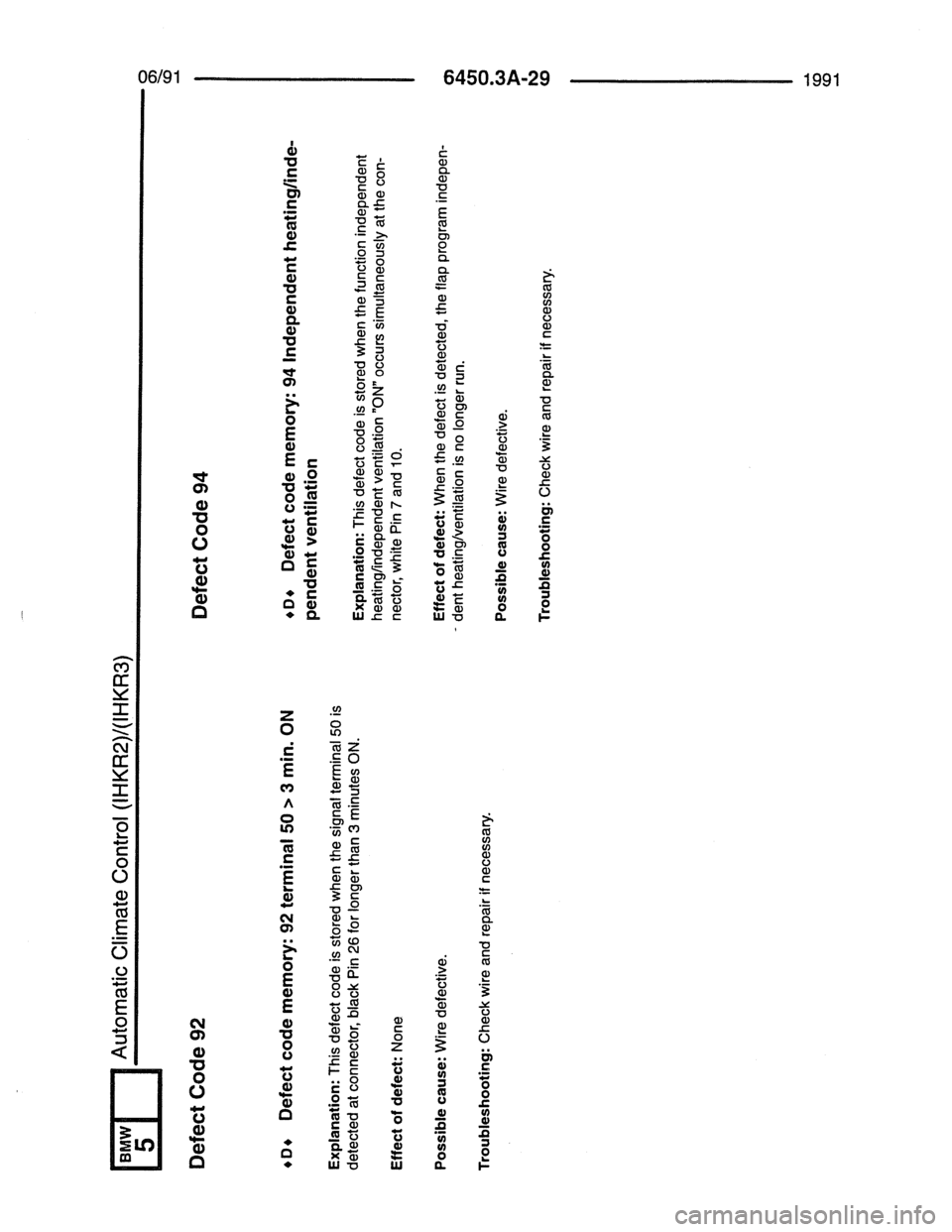 BMW 7 SERIES 1988 E32 Electrical Troubleshooting Manual 