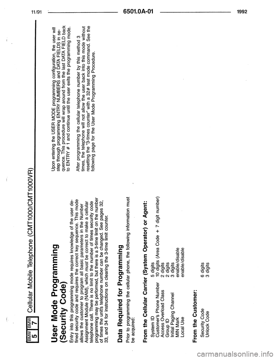 BMW 7 SERIES 1988 E32 Electrical Troubleshooting Manual 