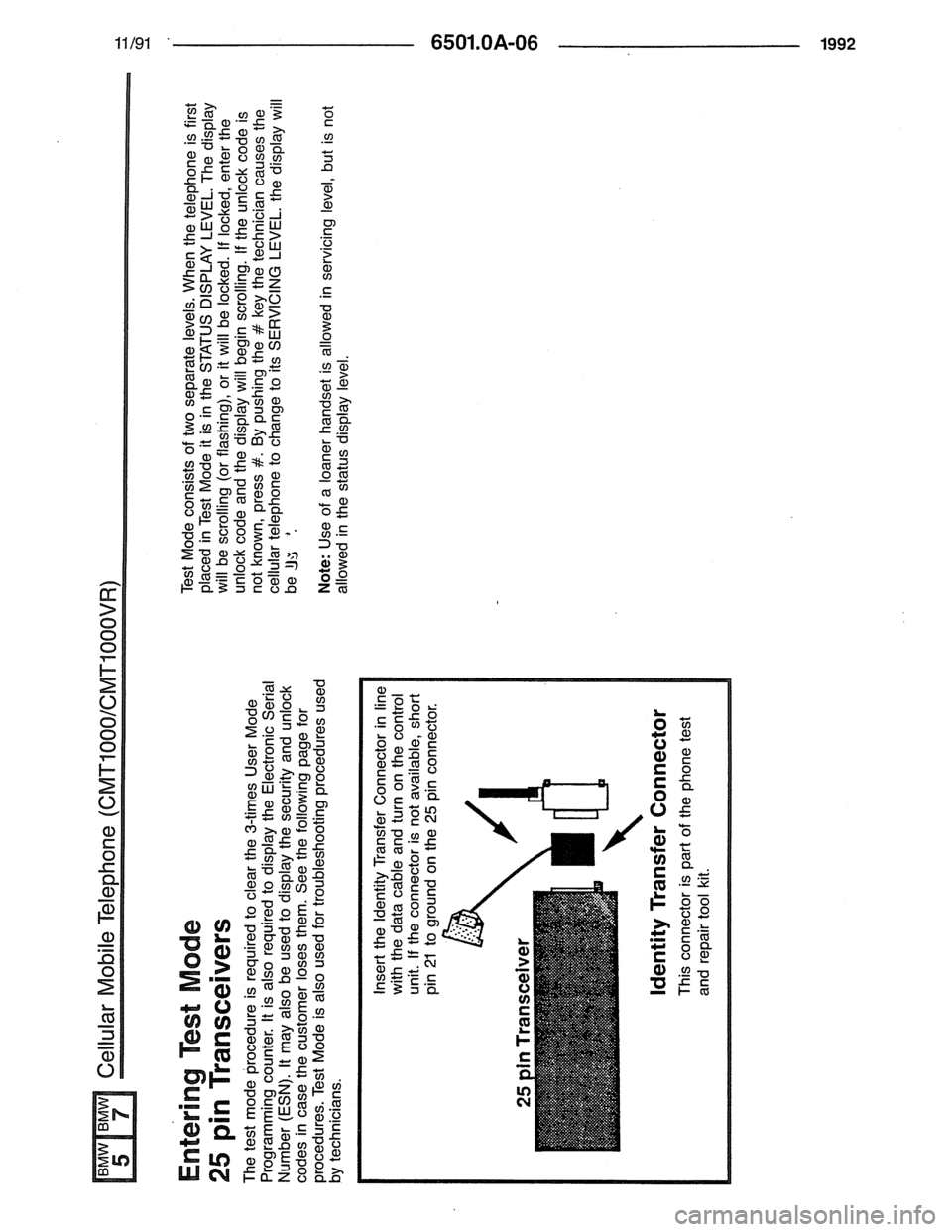 BMW 7 SERIES 1988 E32 Electrical Troubleshooting Manual 