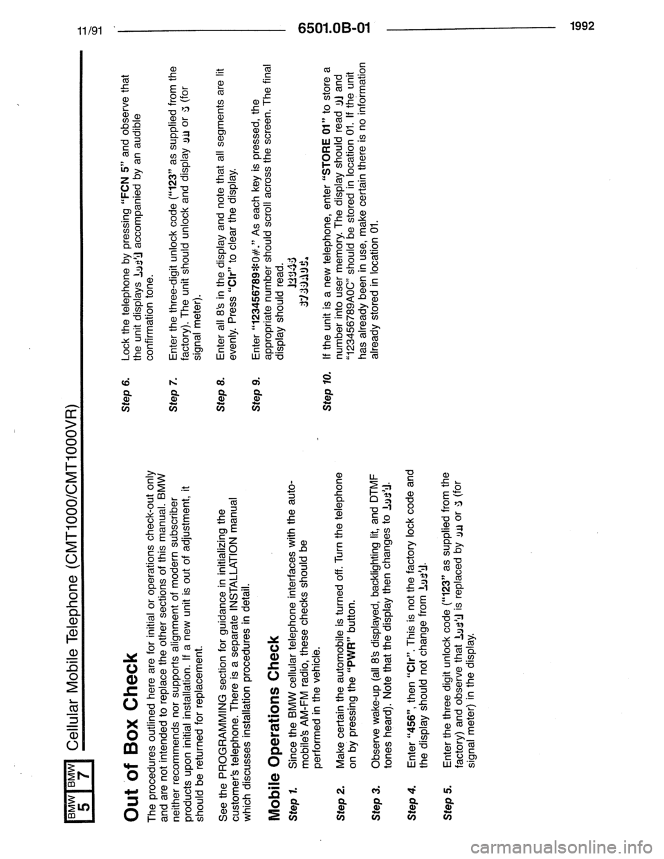 BMW 7 SERIES 1988 E32 Electrical Troubleshooting Manual 