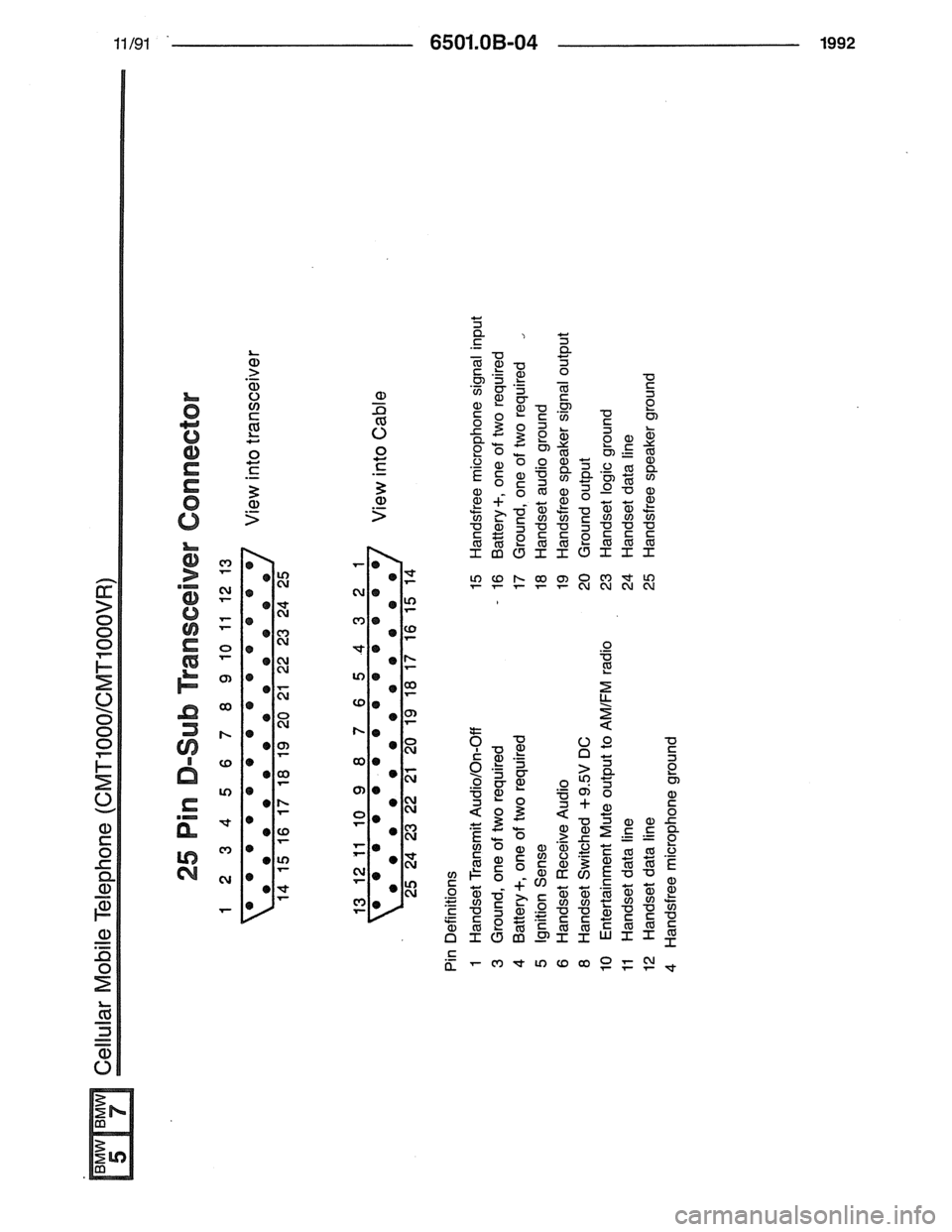 BMW 7 SERIES 1988 E32 Electrical Troubleshooting Manual 