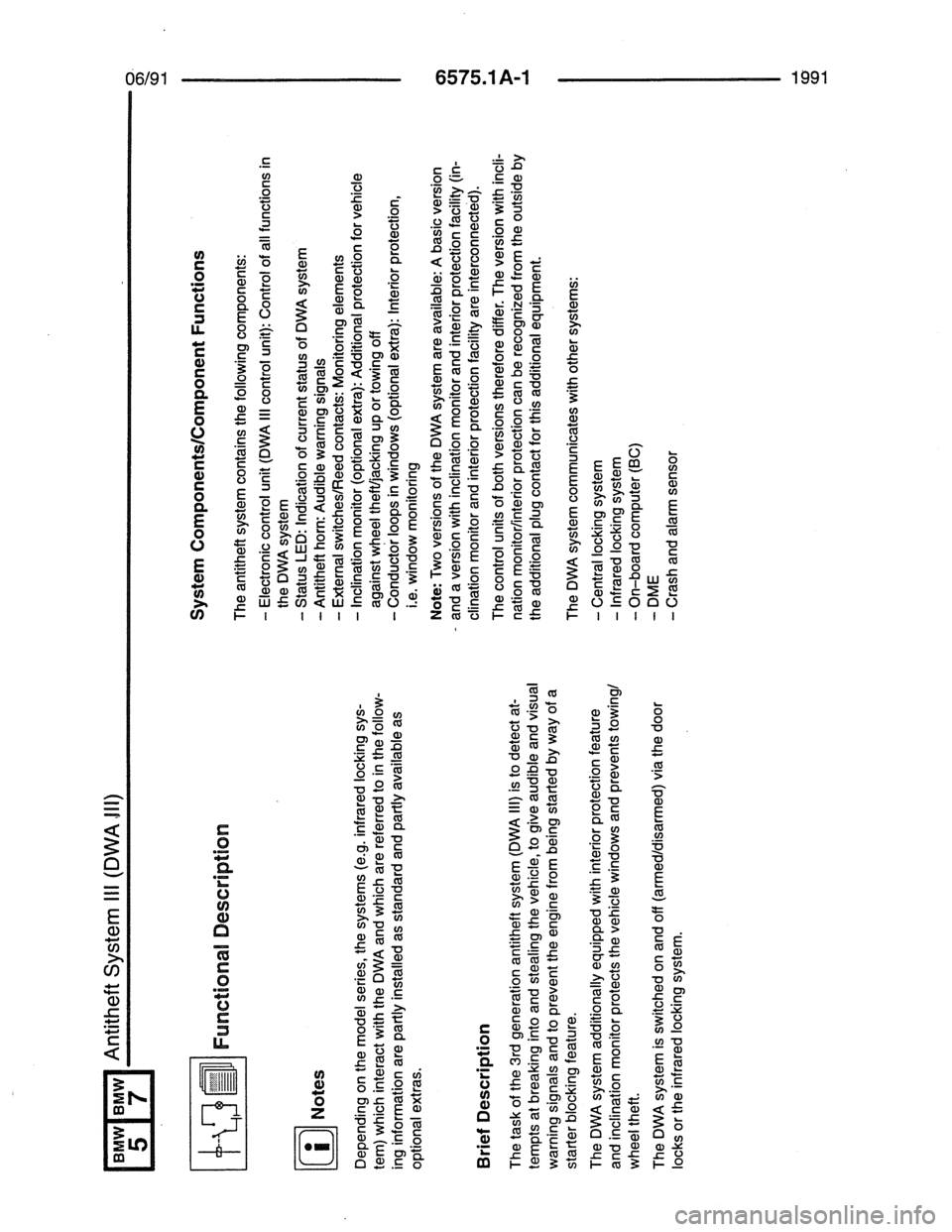 BMW 7 SERIES 1988 E32 Electrical Troubleshooting Manual 