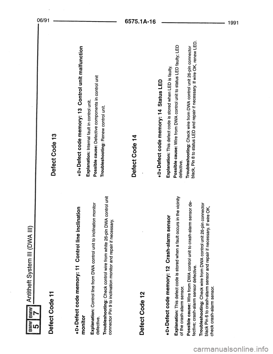 BMW 7 SERIES 1988 E32 Electrical Troubleshooting Manual 