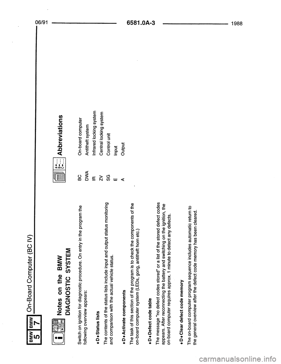BMW 7 SERIES 1988 E32 Electrical Troubleshooting Manual 