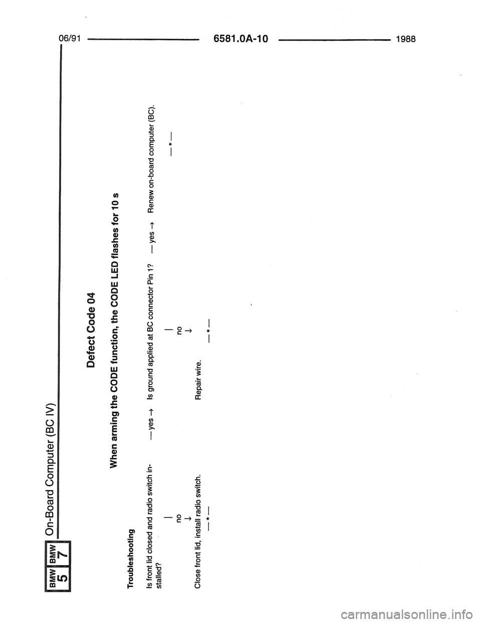 BMW 7 SERIES 1988 E32 Electrical Troubleshooting Manual 