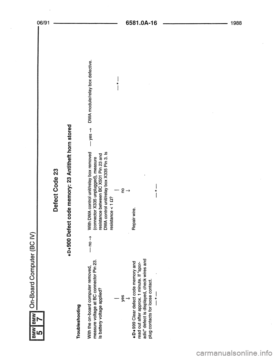 BMW 7 SERIES 1988 E32 Electrical Troubleshooting Manual 