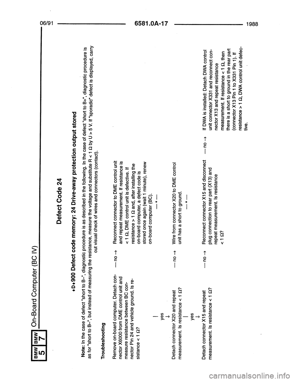 BMW 7 SERIES 1988 E32 Electrical Troubleshooting Manual 