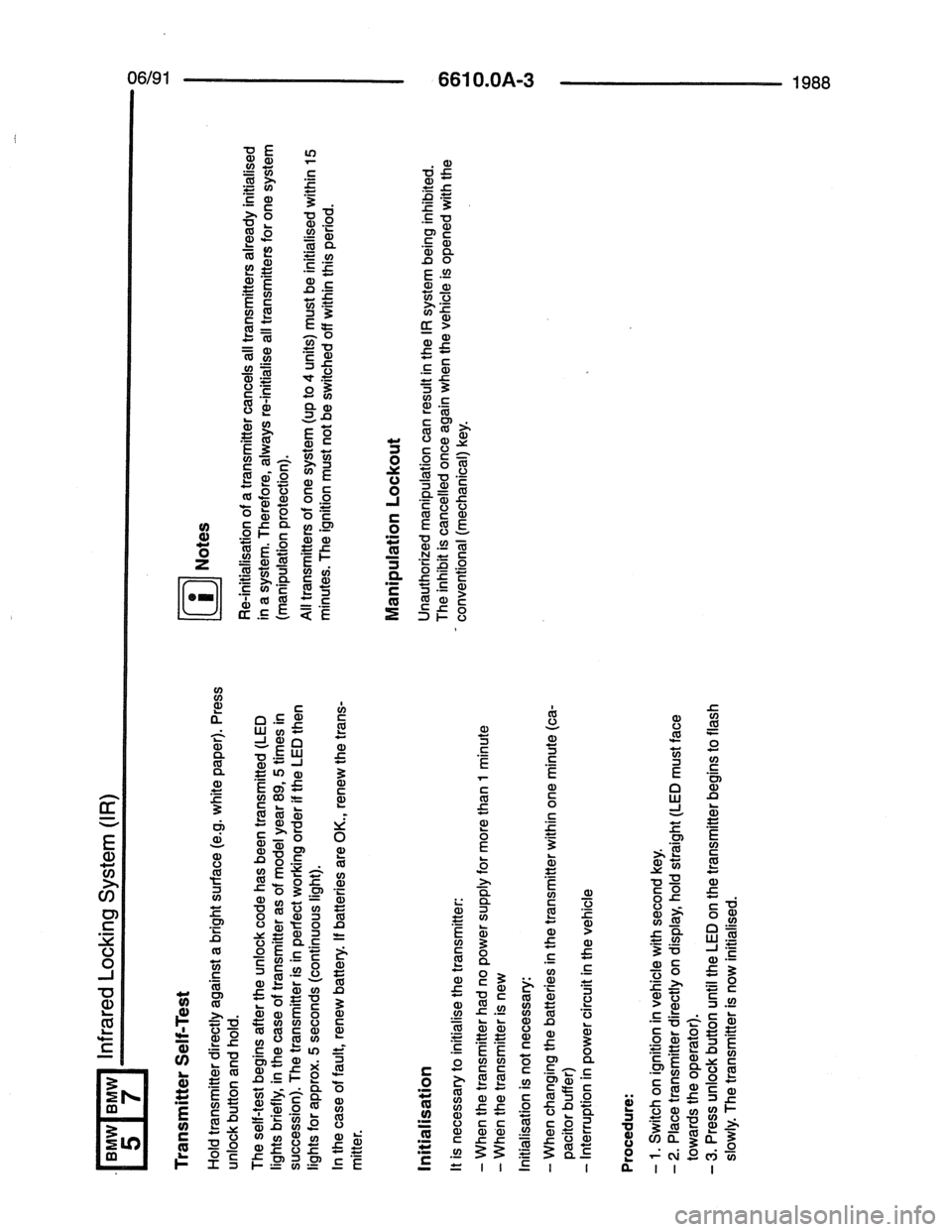 BMW 7 SERIES 1988 E32 Electrical Troubleshooting Manual 
