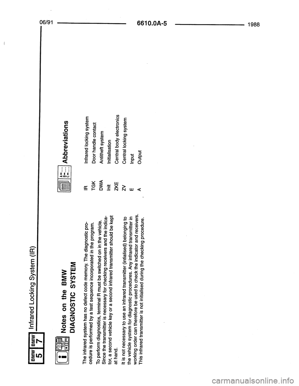 BMW 7 SERIES 1988 E32 Electrical Troubleshooting Manual 