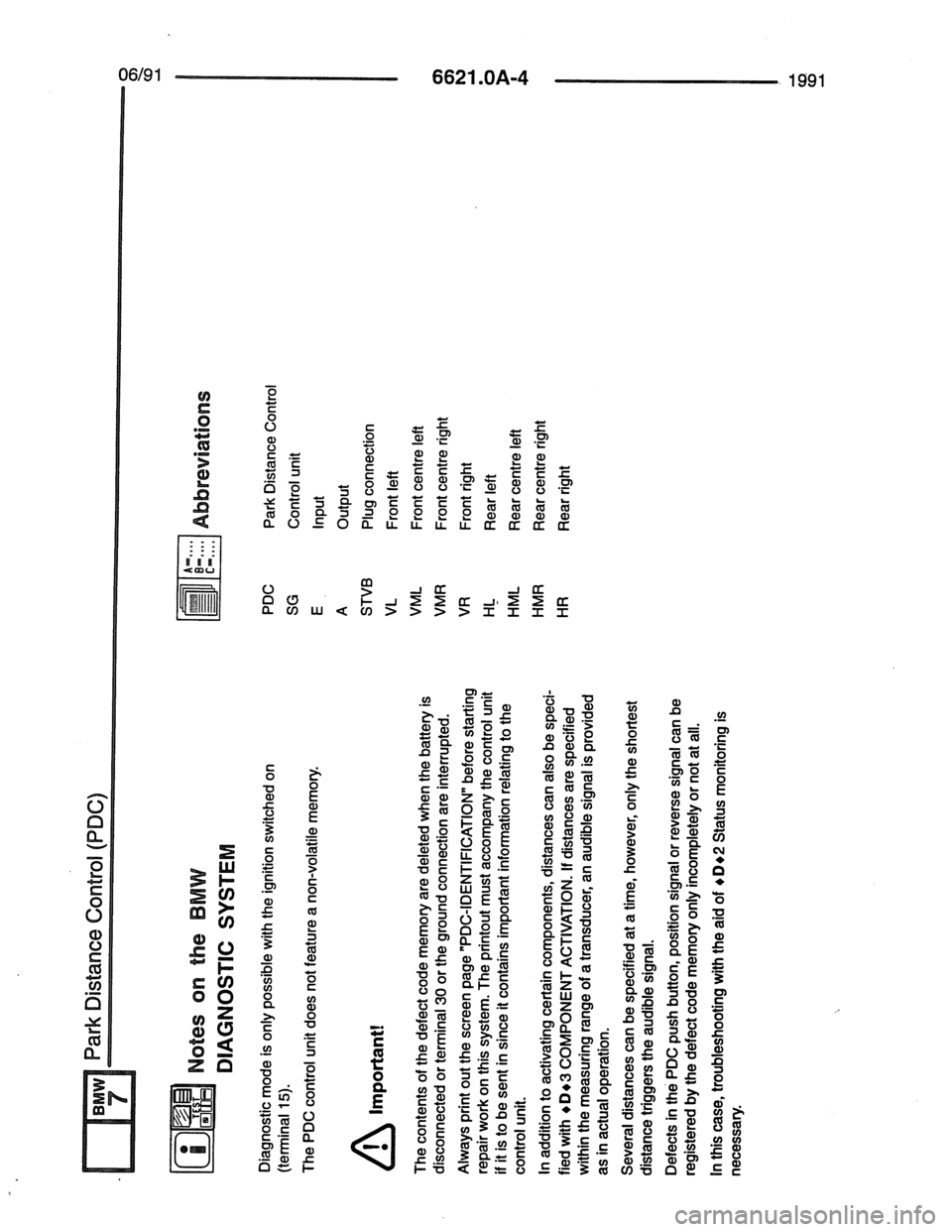 BMW 7 SERIES 1988 E32 Electrical Troubleshooting Manual 