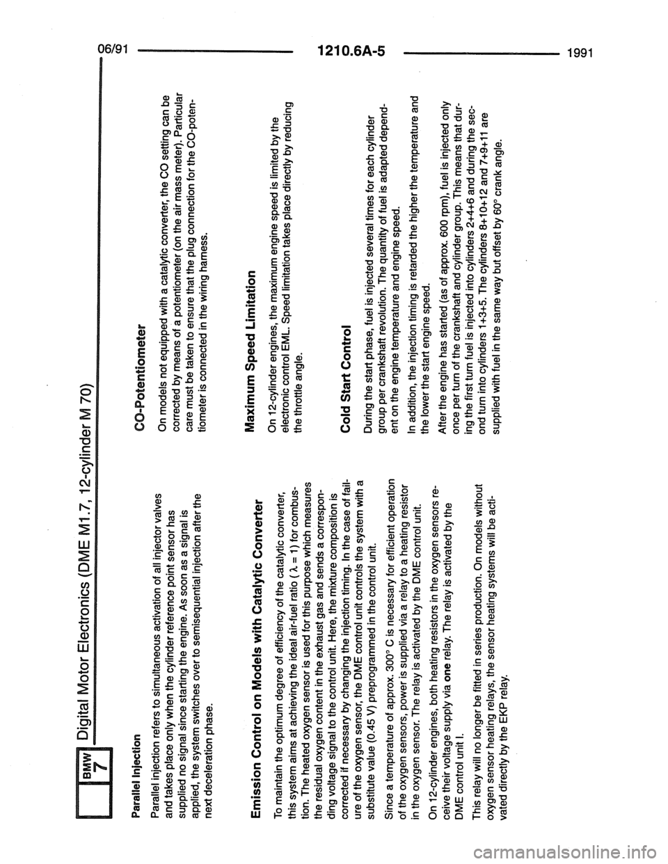 BMW 7 SERIES 1988 E32 Electrical Troubleshooting Manual 