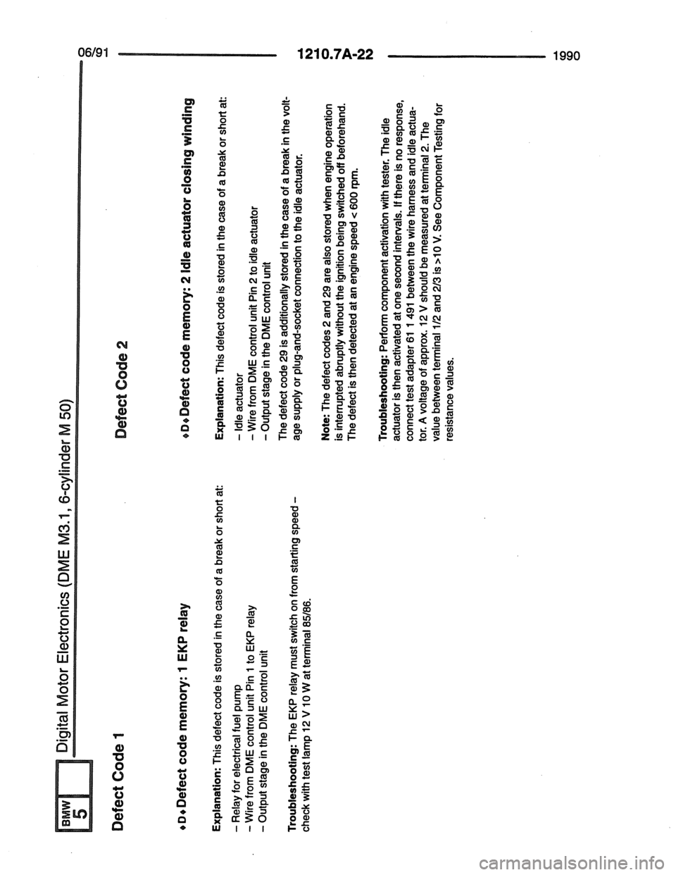 BMW 7 SERIES 1988 E32 Electrical Troubleshooting Manual 