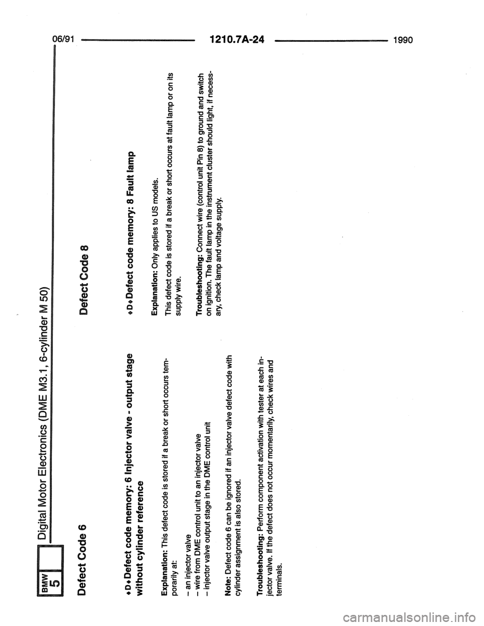 BMW 7 SERIES 1988 E32 Electrical Troubleshooting Manual 