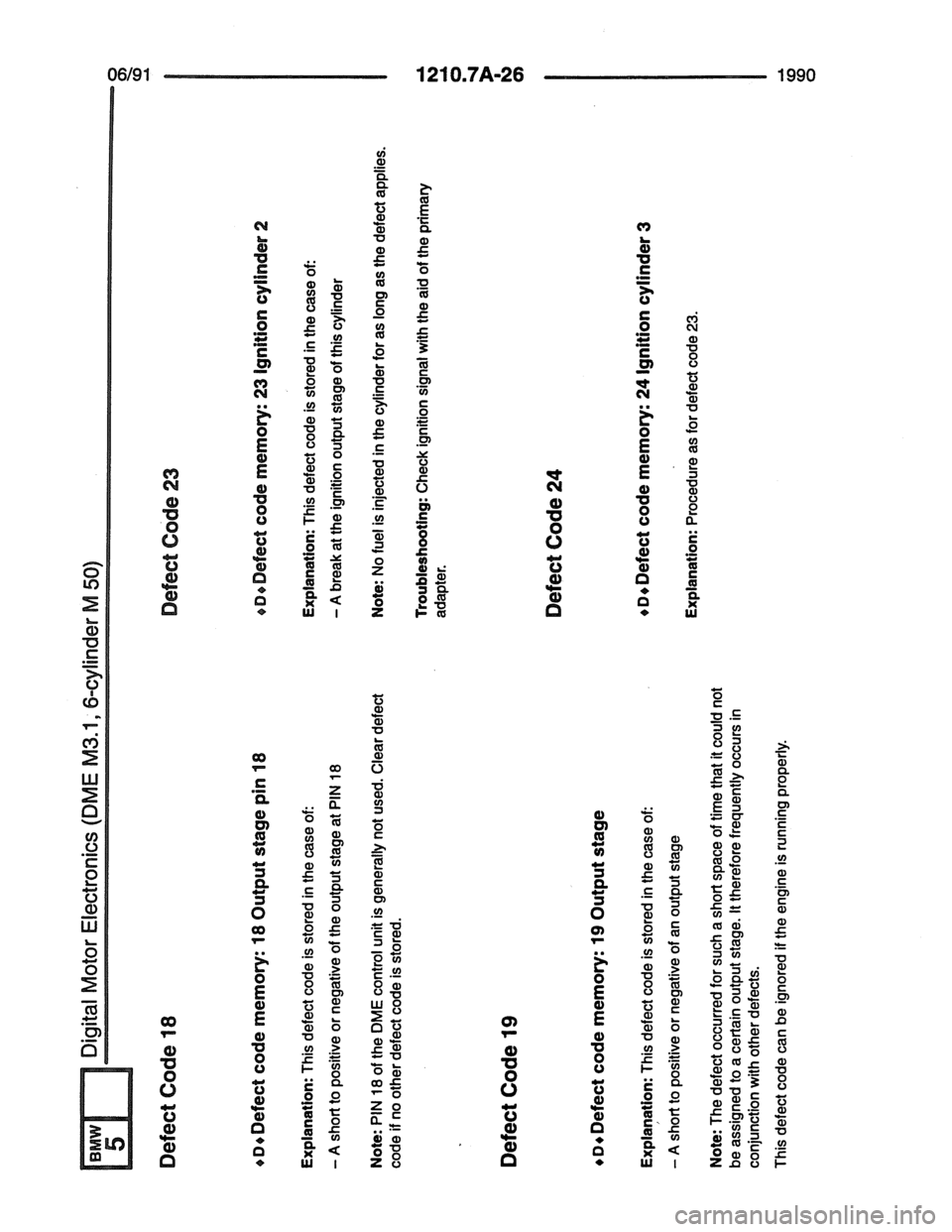 BMW 7 SERIES 1988 E32 Electrical Troubleshooting Manual 