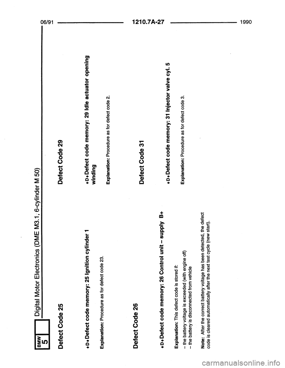 BMW 7 SERIES 1988 E32 Electrical Troubleshooting Manual 