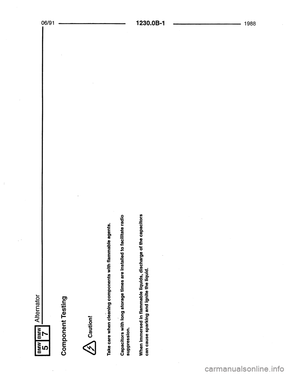 BMW 7 SERIES 1988 E32 Electrical Troubleshooting Manual 
