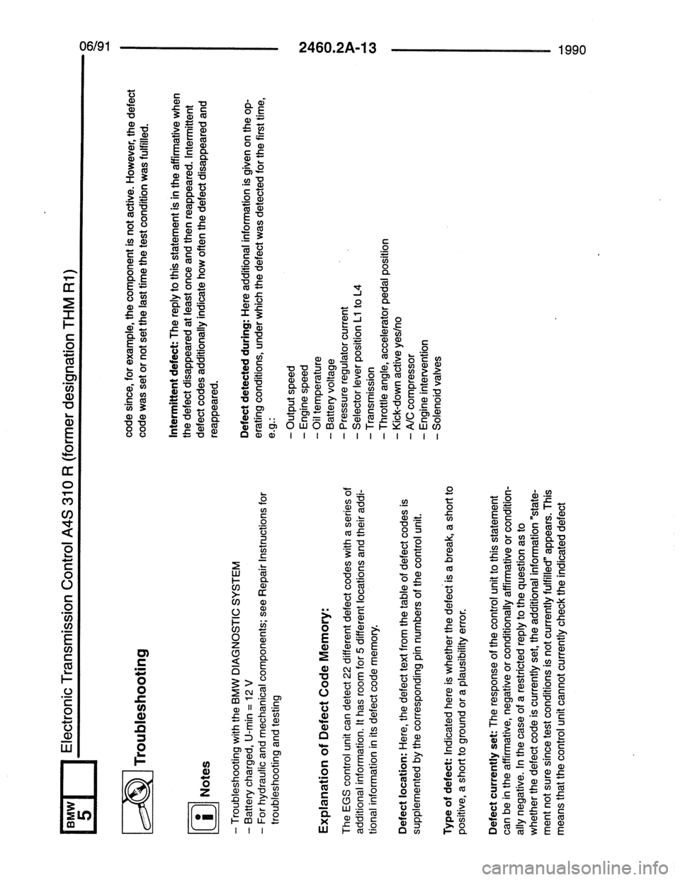 BMW 7 SERIES 1988 E32 Electrical Troubleshooting Manual 