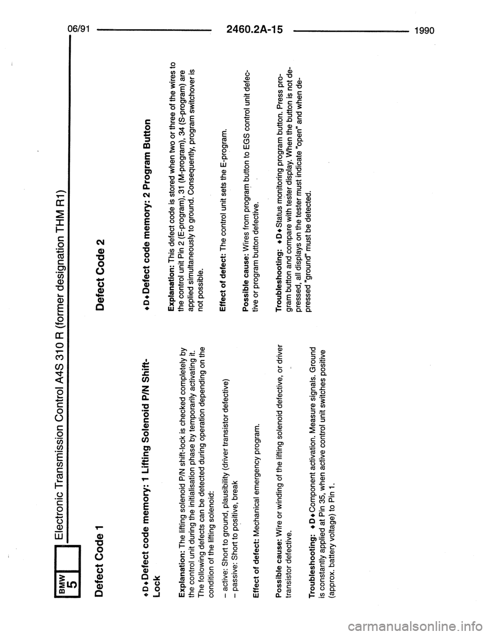 BMW 7 SERIES 1988 E32 Electrical Troubleshooting Manual 
