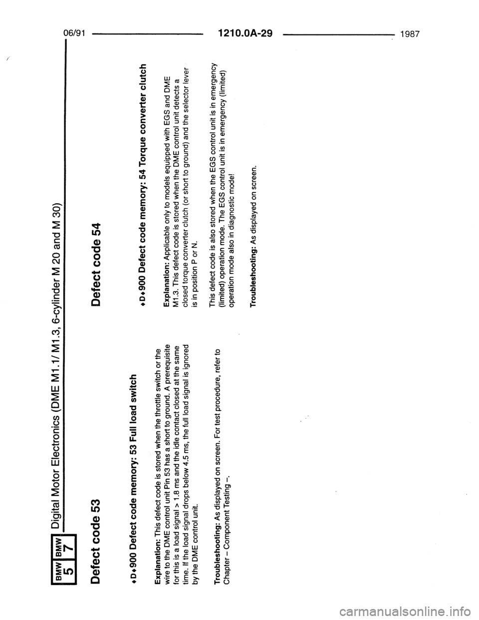BMW 7 SERIES 1988 E32 Electrical Troubleshooting Manual 