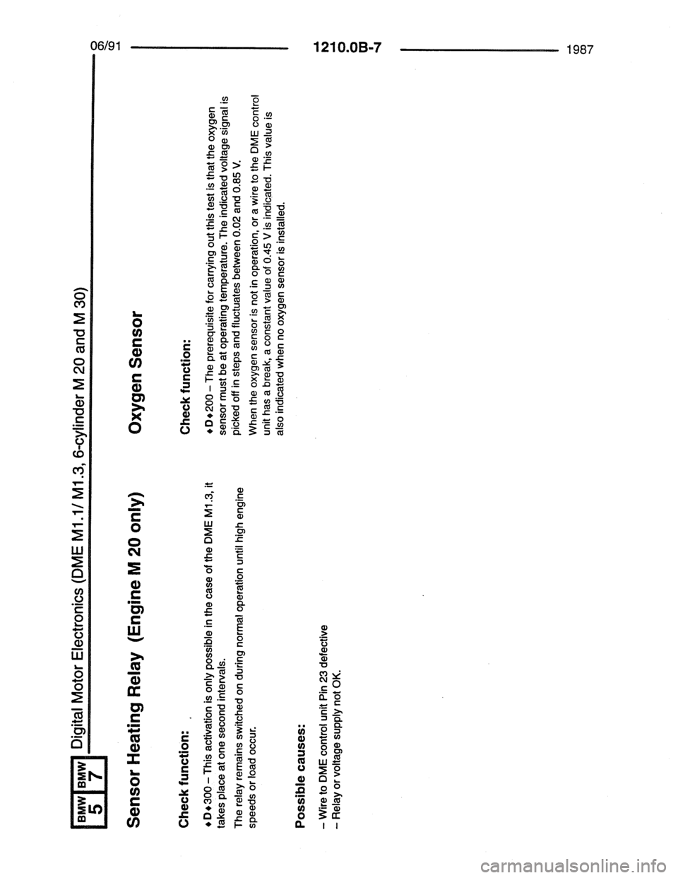 BMW 7 SERIES 1988 E32 Electrical Troubleshooting Manual 