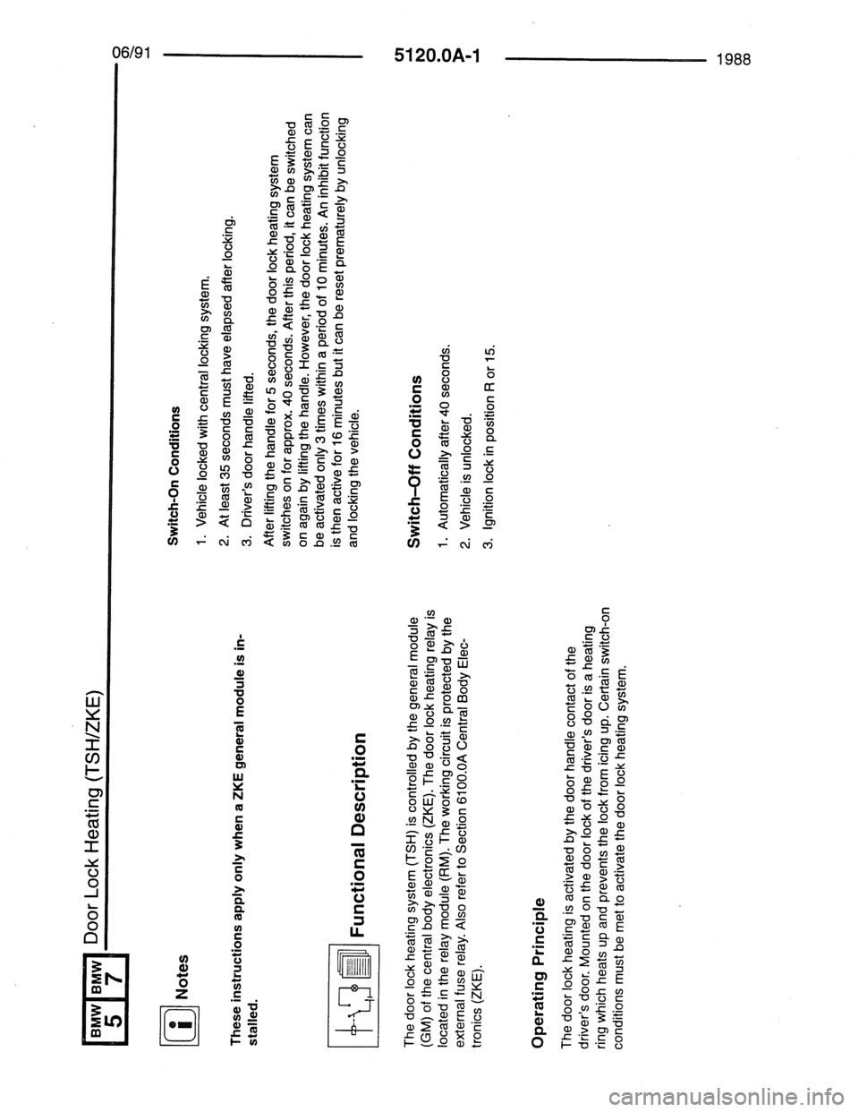 BMW 7 SERIES 1988 E32 Electrical Troubleshooting Manual 