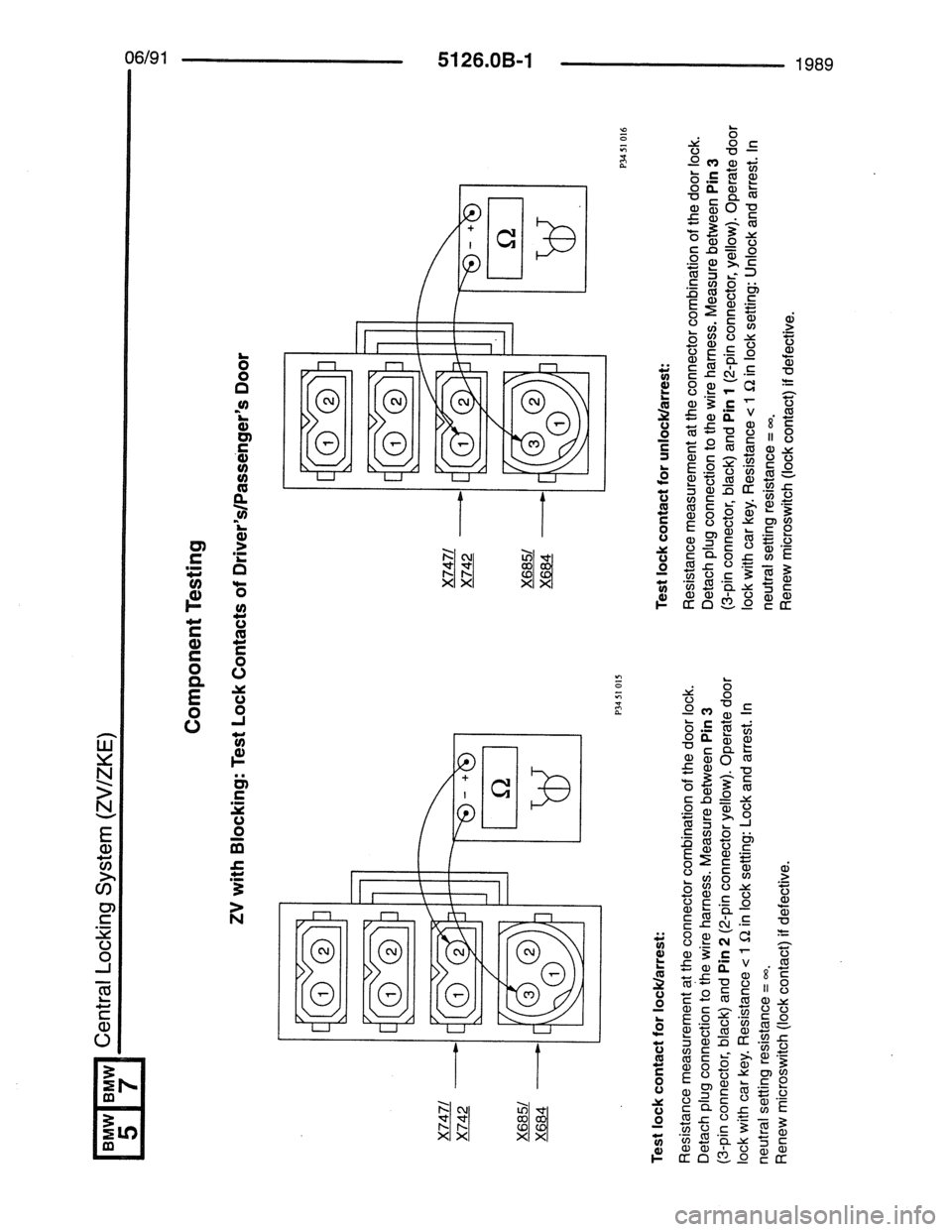 BMW 7 SERIES 1988 E32 Electrical Troubleshooting Manual 