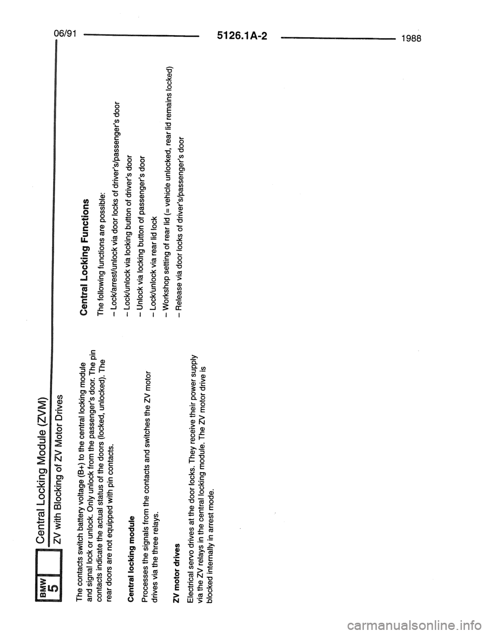 BMW 7 SERIES 1988 E32 Electrical Troubleshooting Manual 