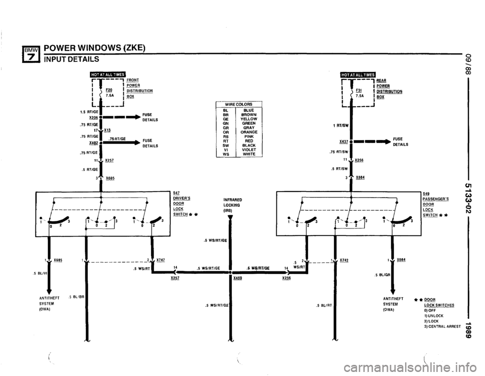 BMW 735i 1989 E32 Electrical Troubleshooting Manual 