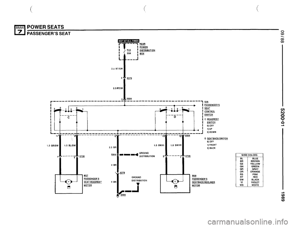 BMW 735i 1989 E32 Electrical Troubleshooting Manual 