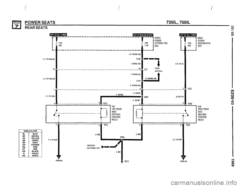 BMW 735i 1989 E32 Electrical Troubleshooting Manual 