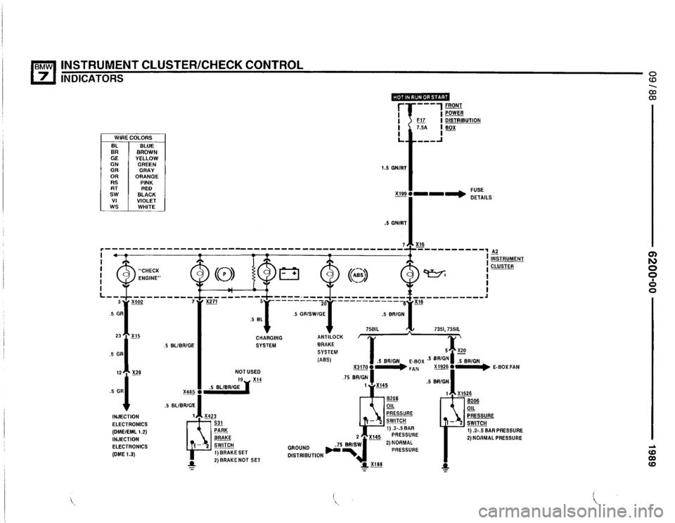 BMW 735i 1989 E32 Electrical Troubleshooting Manual 