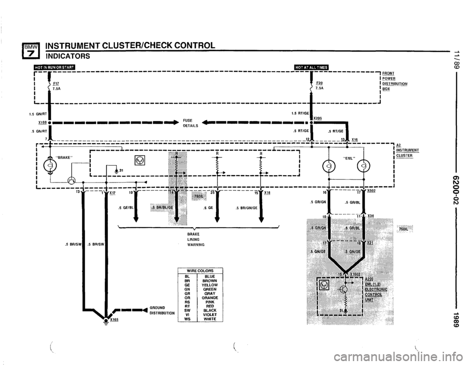 BMW 735i 1989 E32 Electrical Troubleshooting Manual 